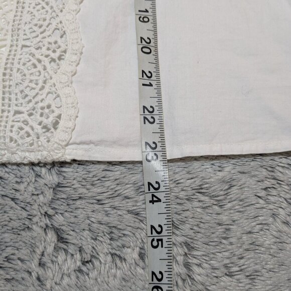 Sezane Laurianne Blouse White Long Sleeve Cotton Embroidered Top Size 34 US 2 - Picture 8 of 10